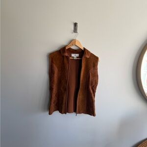 Vintage small Brown Suede Vest